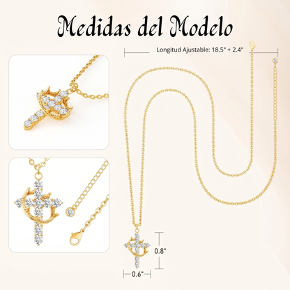 Collar Cruz & Corona Giratoria Anti-Estrés