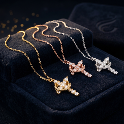 Collar Cruz & Corona Giratoria Anti-Estrés